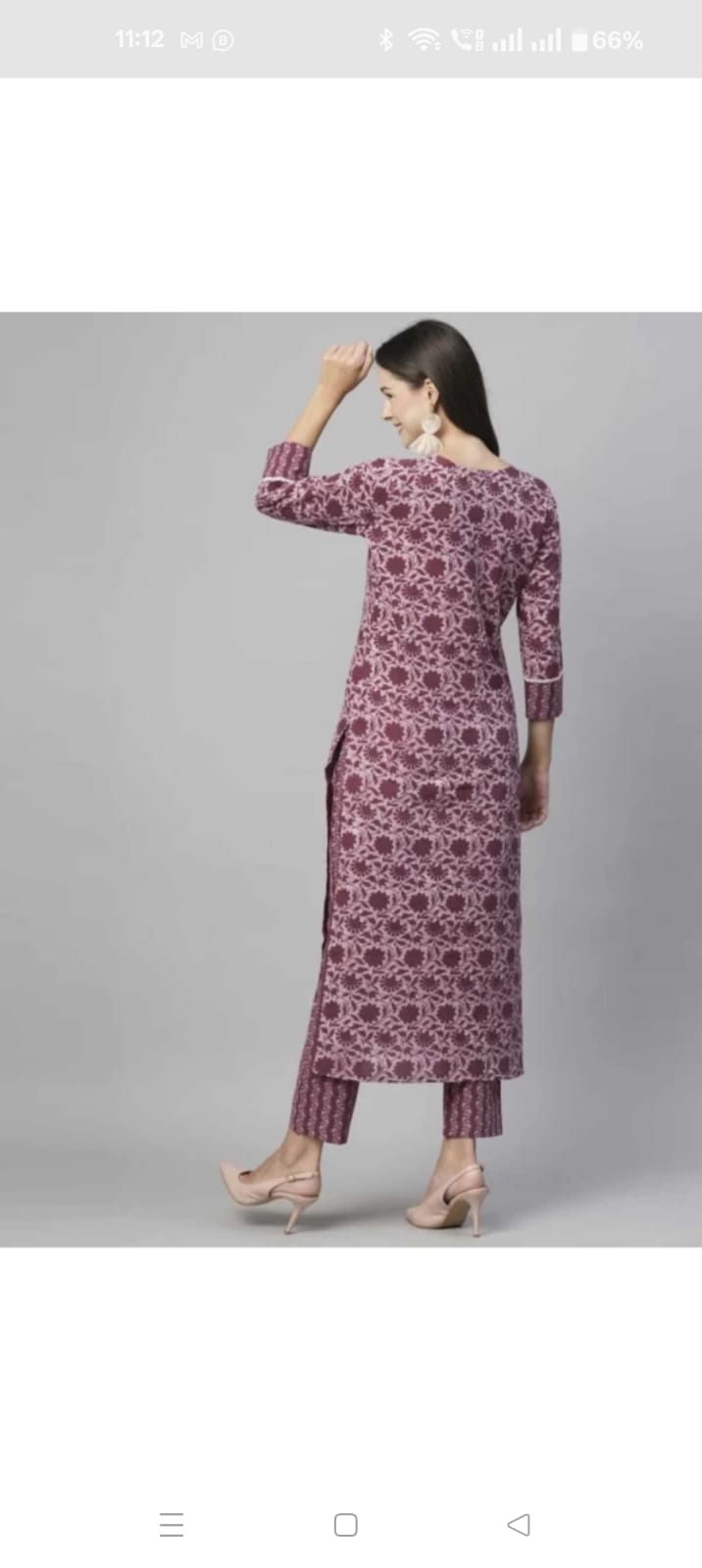 Floral Printed Women Cotton Women Kurta With Pant (2 Psc Set)