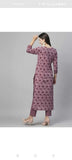 Floral Printed Women Cotton Women Kurta With Pant (2 Psc Set)